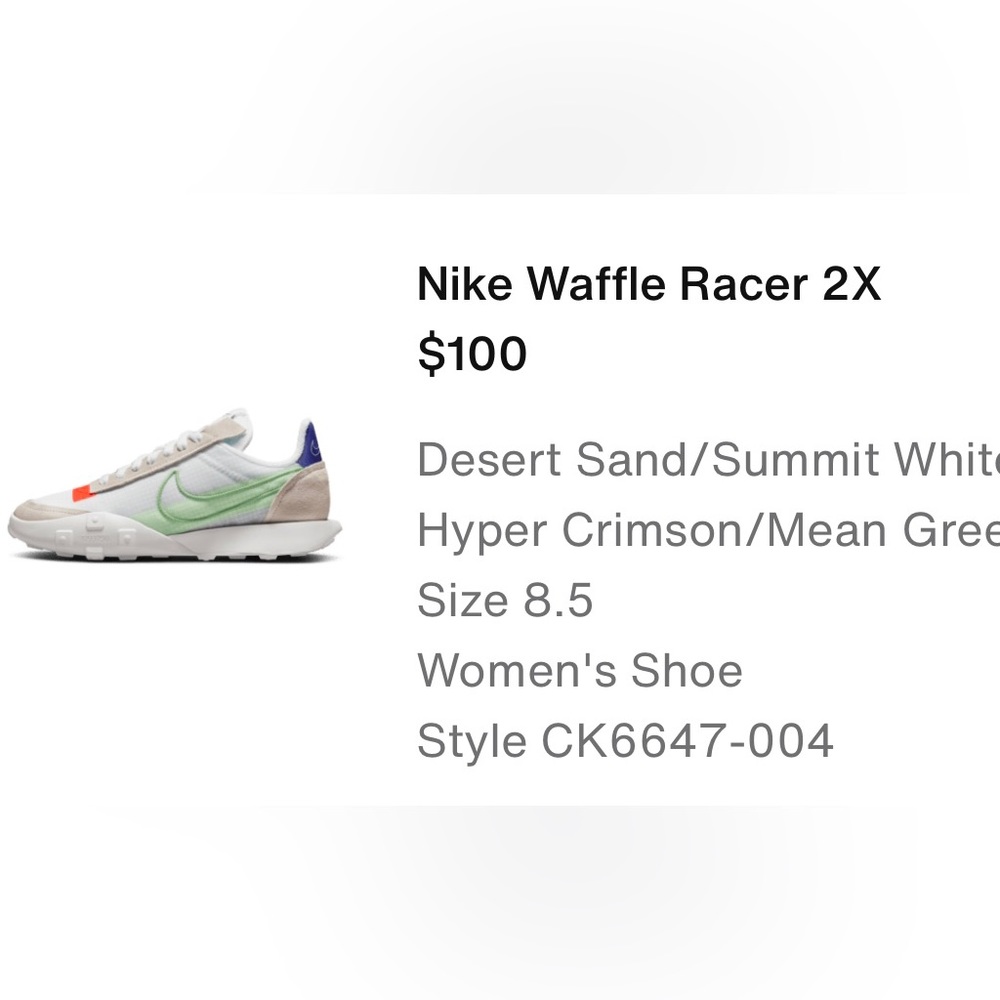 Nike waffle racer worn 3 times